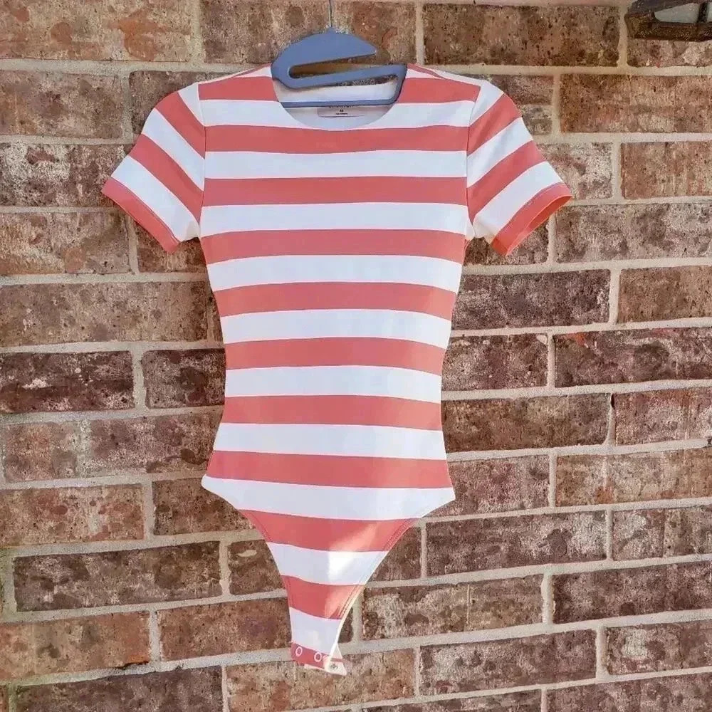 Aritzia Babaton Striped bodysuit XS